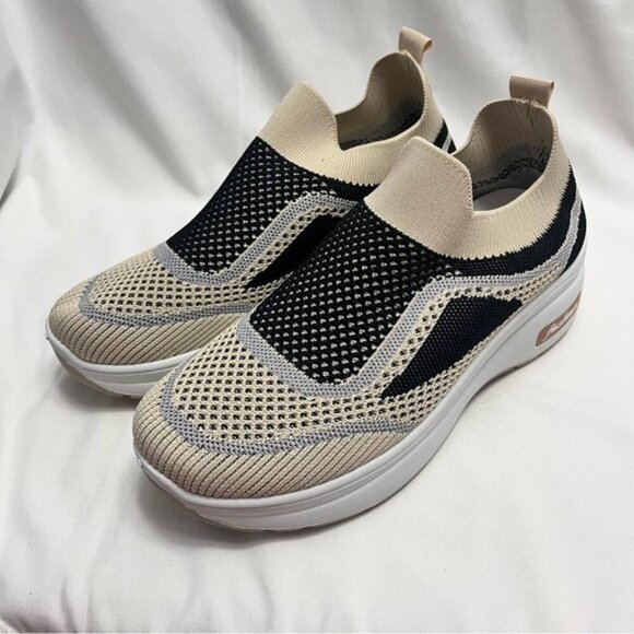 Knit Slip-On Sock Sneakers | Platform Walking Comfort Shoes | Size 39 / 8.5 - Picture 4 of 8